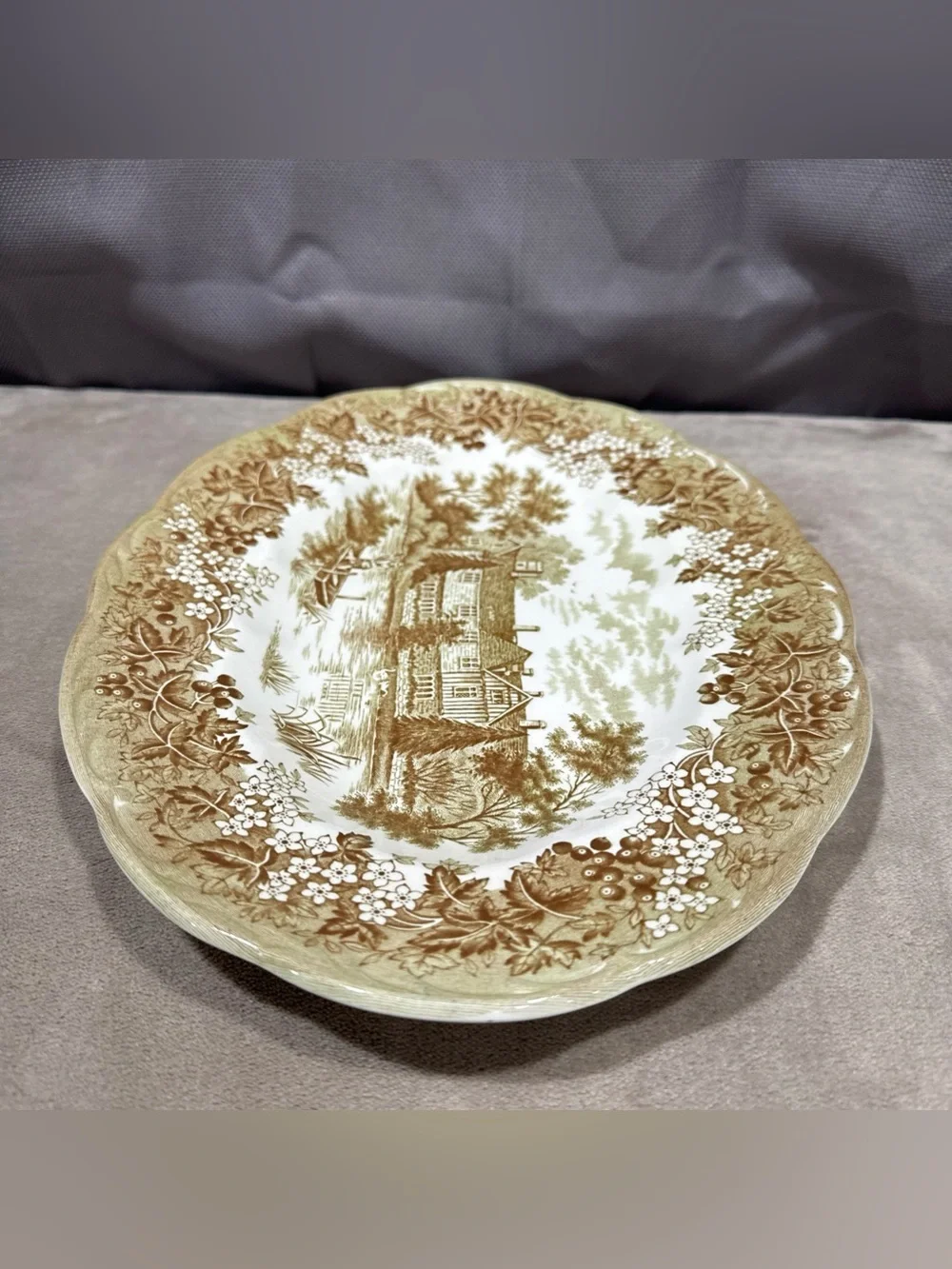 Vintage J&G Meakin 12” Serving Platter - Rustic Country Design